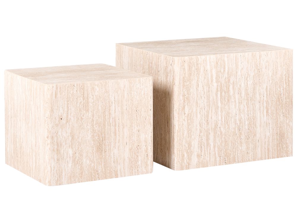 Couchtisch 2er Set TERO Travertinoptik