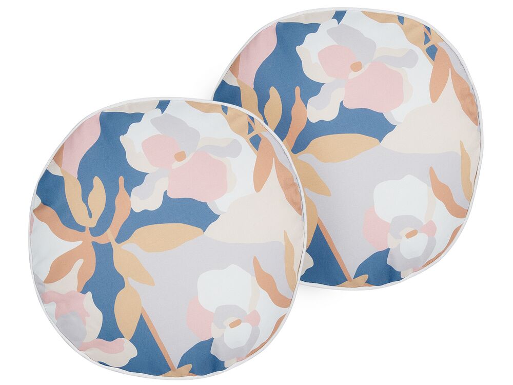 Set di 2 cuscini da esterno VEREZZI Trama floreale 40 x 40 cm Multicolore