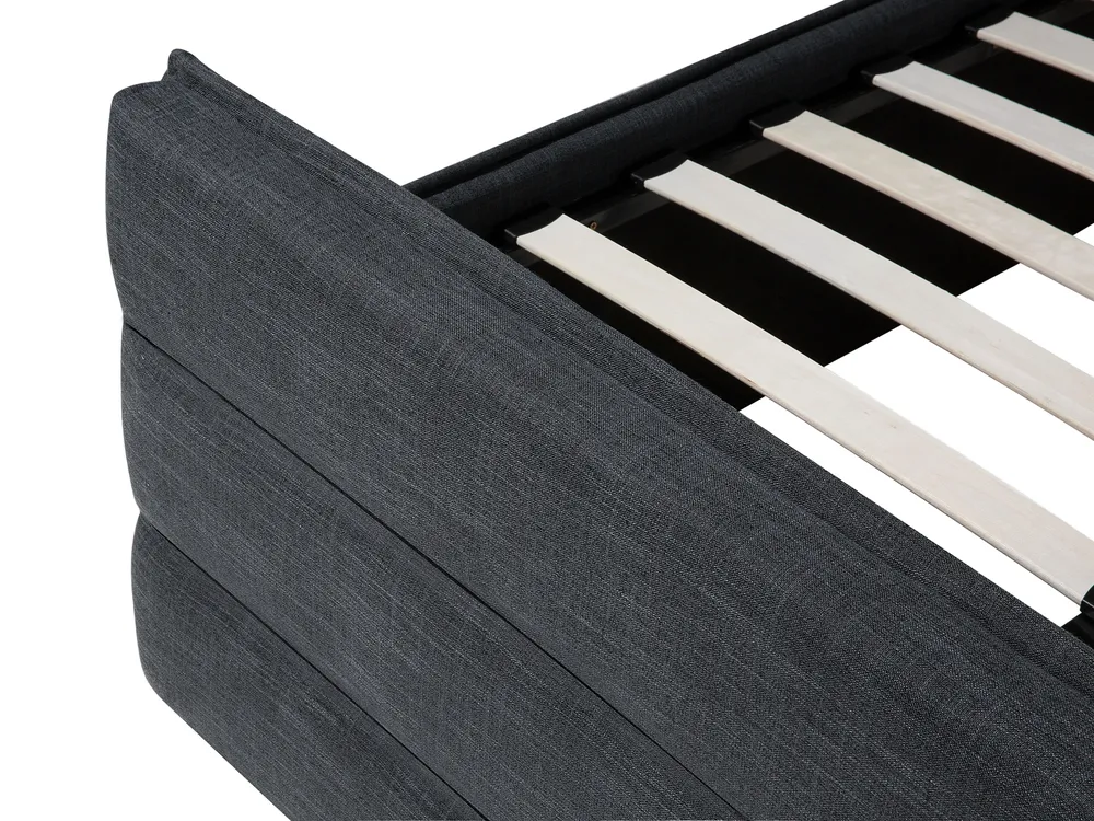 Bed Fabric VALBONNE 160 x 200 cm (EU King Size) Dark Grey_794261