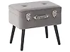 Storage Stool MALLARD Velvet Grey