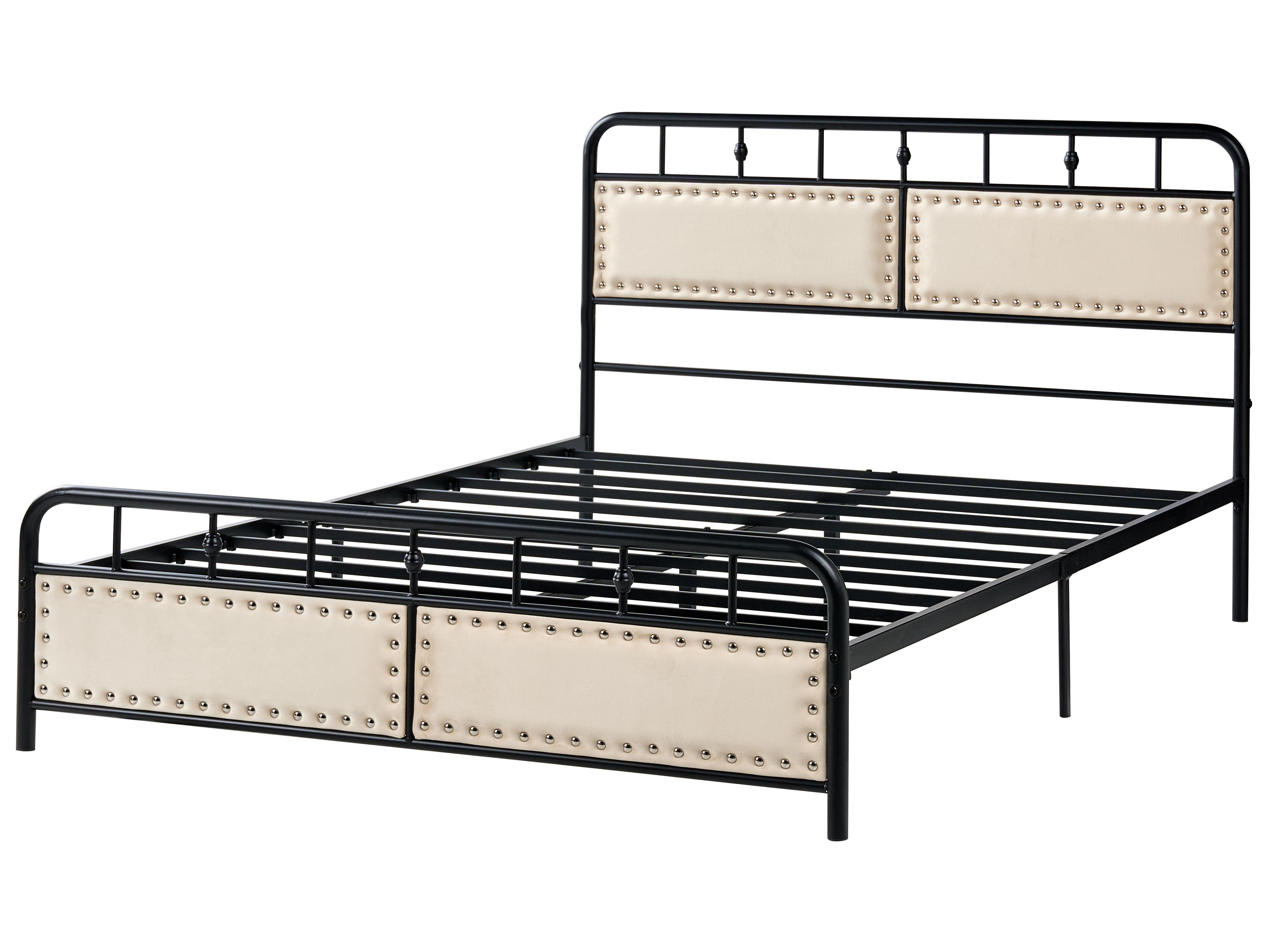 Bett mit Lattenrost Metall BREUILLET 140 x 200 cm Schwarz_1033475