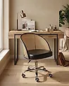 Desk Chair BALTIMORE Faux Leather Black