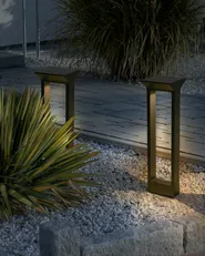 Lampione solare da giardino a LED MALDEN con sensore di movimento Nero_943711