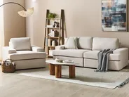 Set da salotto 4 posti ALLA Tessuto Beige chiaro_893942