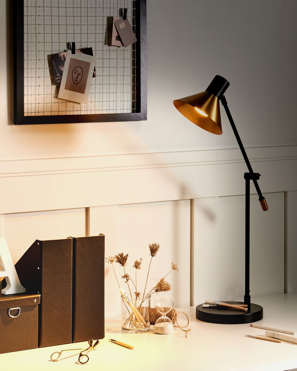 Skrivebordslampe PINKEEN Metal Guld