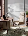 Office Chair PLIORA Faux Leather Taupe