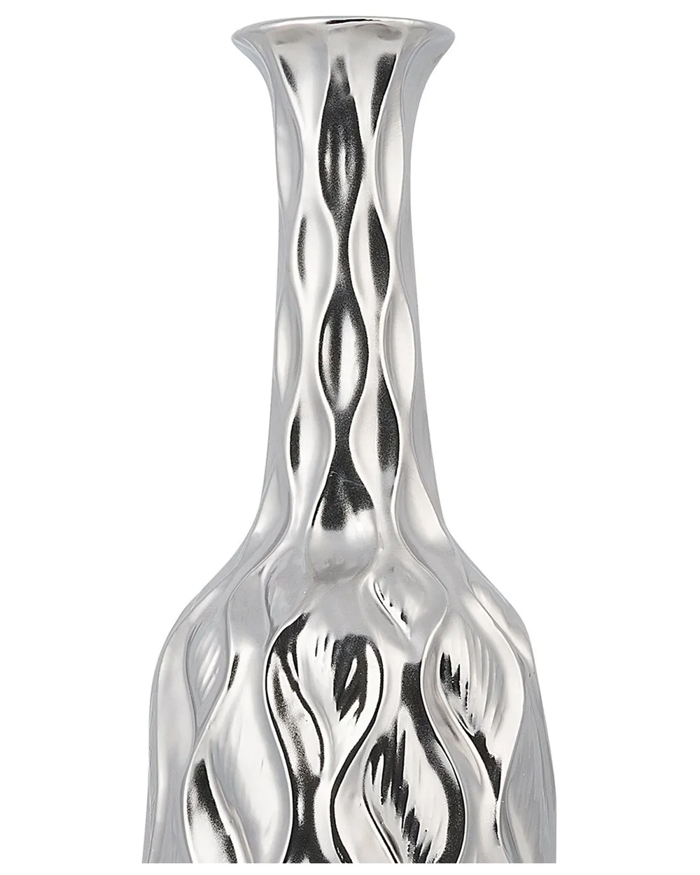 Wazon dekoracyjny BASSANIA 45 cm Kamionka Srebrny_796320