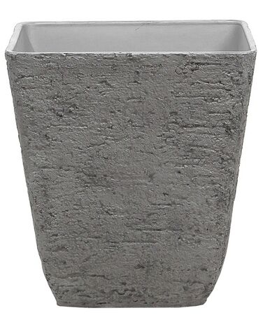 Maceta de mezcla de piedra gris oscuro 49 x 49 cm DELOS