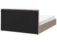 Bett mit Stauraum DREUX Samtstoff Taupe 160 x 200 cm_1012307