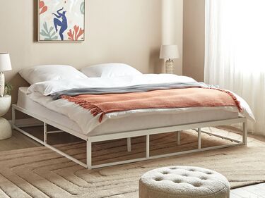 Metal EU Super King Size Bed White VIRY