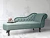 Right-Hand Chaise Longue NIMES Velvet Mint Green