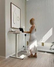 Biurko regulowane elektrycznie TAVARES 120 cm 60 cm Biały_1016901