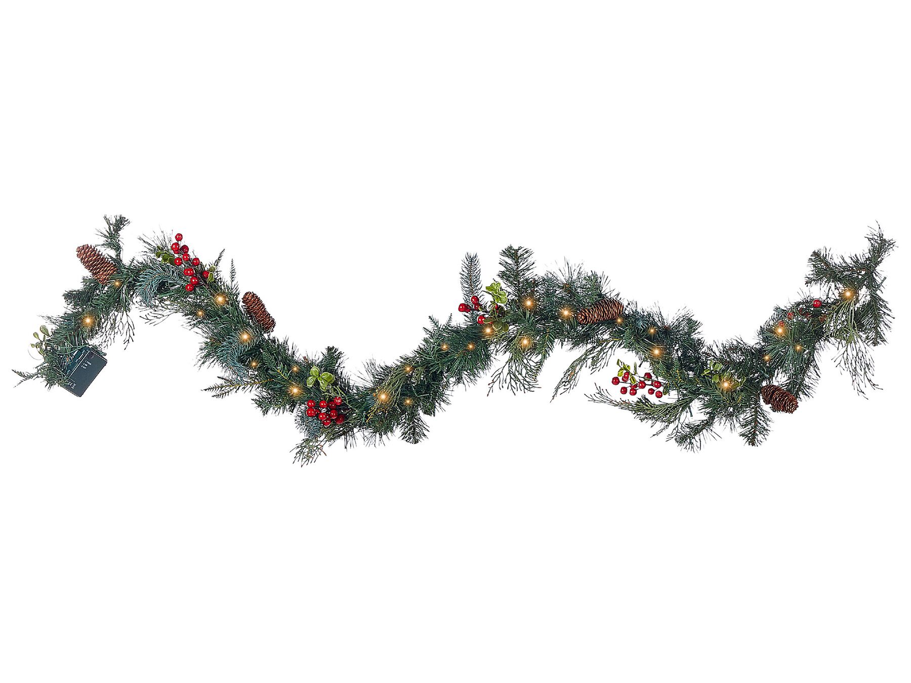 Vianočná girlanda so svetielkami 180 cm zelená ELBRUS_881163