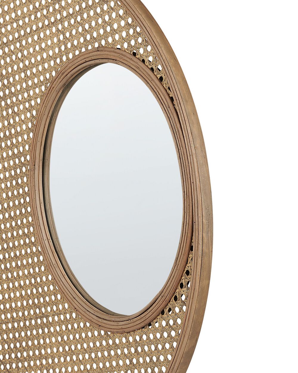 Rattan mirror spotlight discount