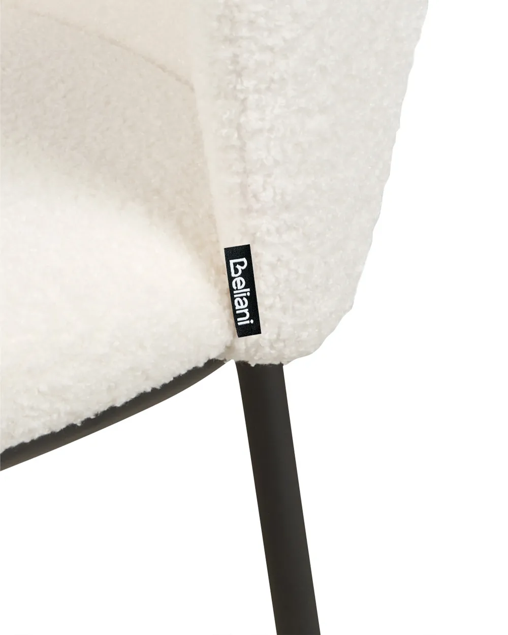 Set di 2 sedie alte MINA Bouclé Bianco_1059680