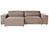 Modular Corner Sofa 3 Seater HELLNAR Fabric Light Brown Right Hand
