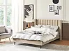 Bed Velvet VILLETTE 140 x 200 cm (EU Double) Beige