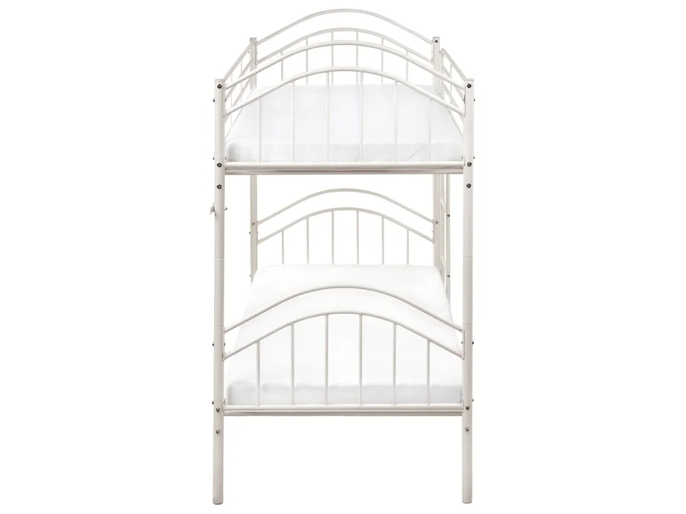 Bunk Bed Metal CHARTRES 90 x 200 cm (EU Single) Beige_1116735