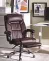 Chaise de bureau en cuir PU marron LUXURY_748427