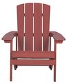 Chaise de jardin rouge avec repose-pieds ADIRONDACK_809679