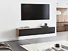 Wall Mounted TV Stand GLADSTONE Brown/ Black