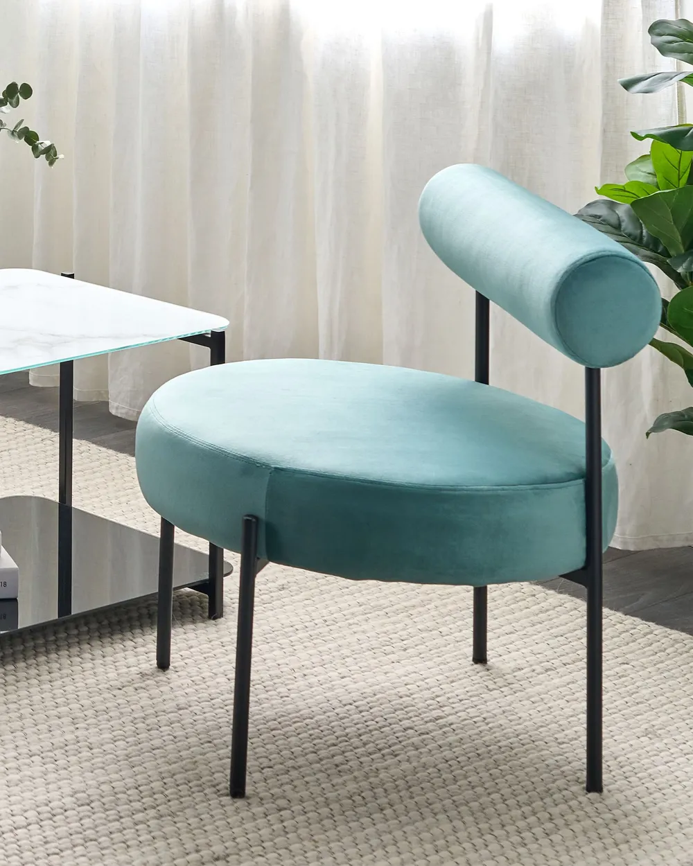 Poltrona ALPHA Velluto Turchese
