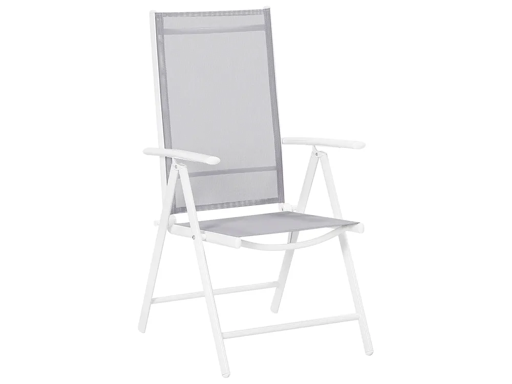 Garden Dining Set 6 Seater CATANIA Metal Grey_741419