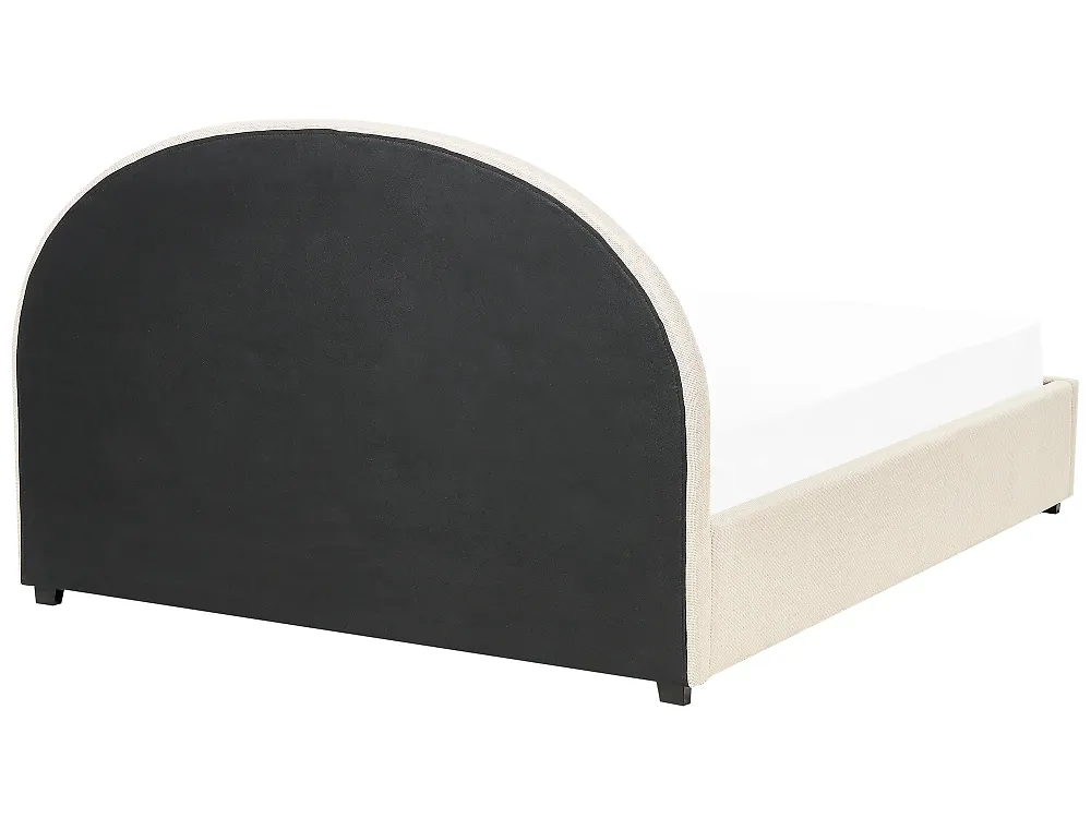 Bett mit Stauraum VAUCLUSE Stoff Beige 160 x 200 cm_876859