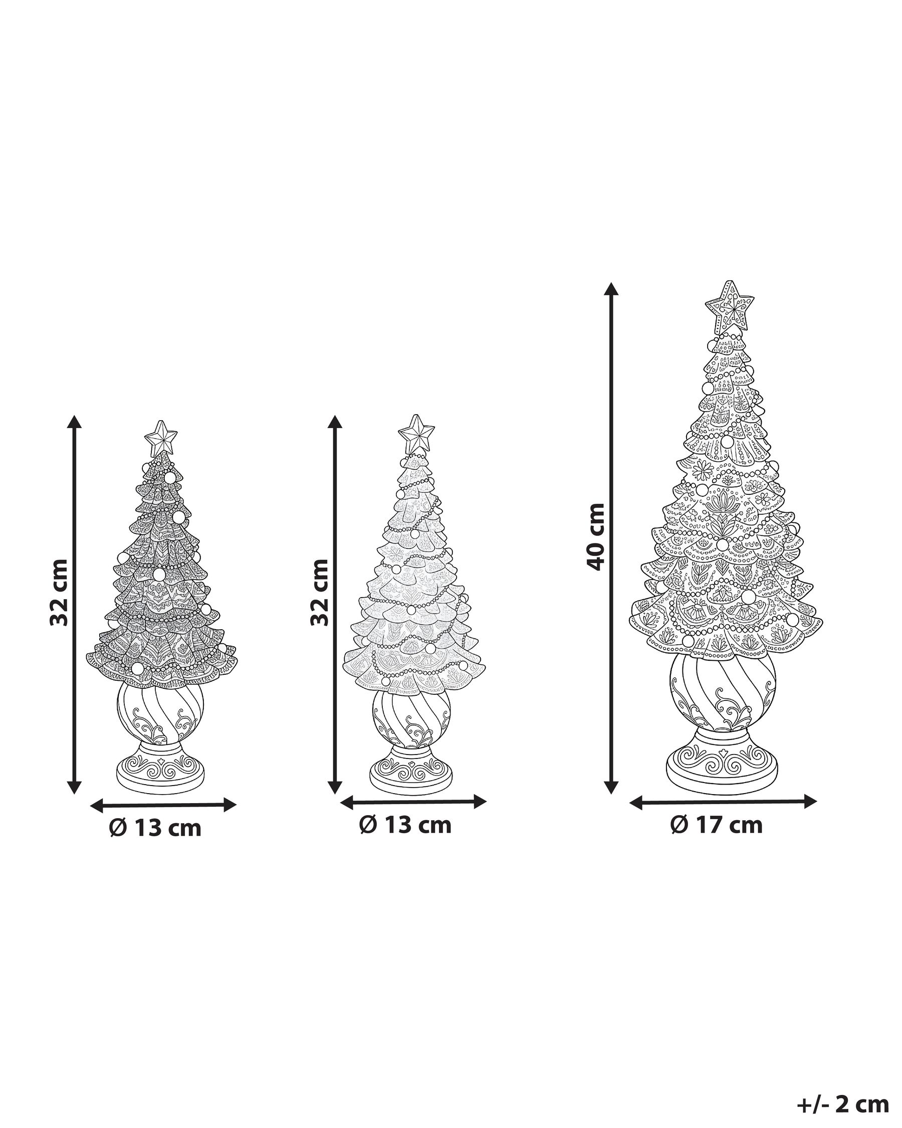 HITIS 32/32/40 cm Albero di Natale Rosso/Bianco_1175583
