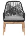 Set of 2 Garden Chairs Black OLBIA_809403