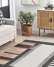 Rug KAKINADA Multicolour 140 x 200 cm Cotton_1178332