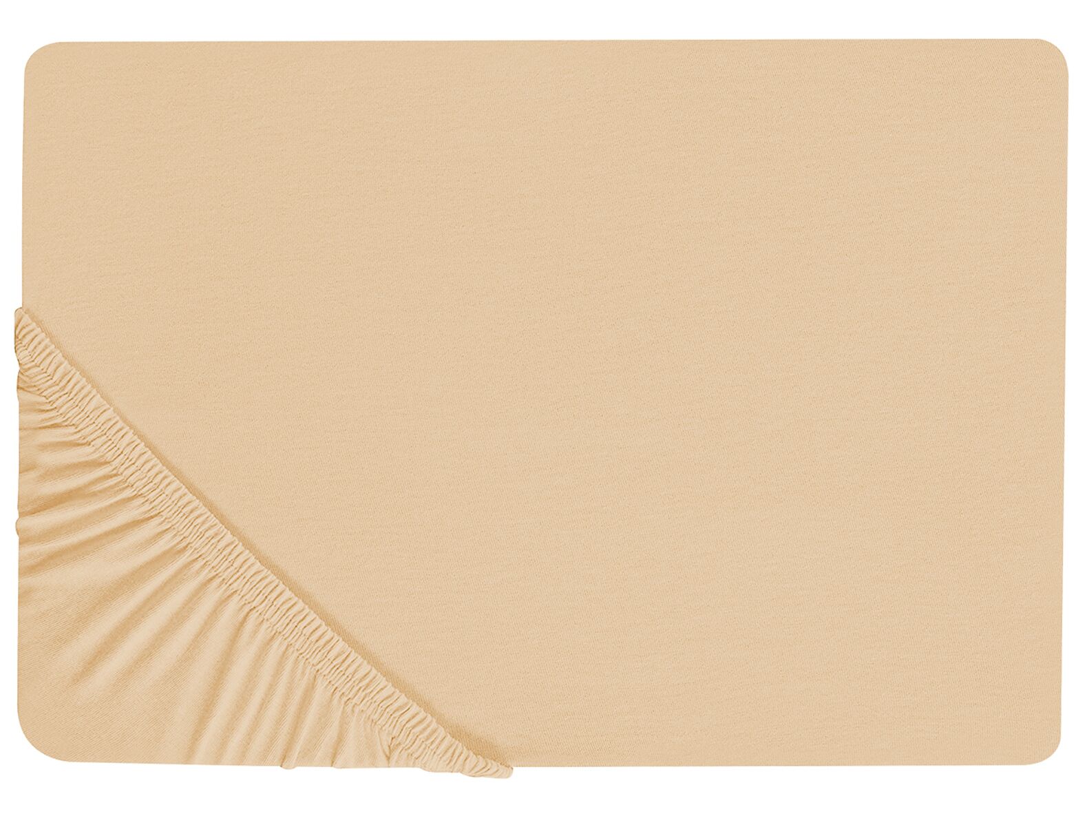 Bavlněné prostěradlo 140 x 200 cm pískově béžové JANBU_845943