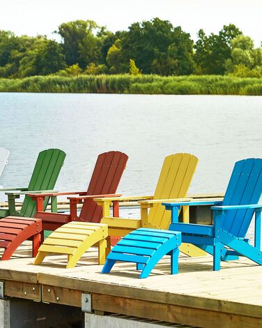 Garden Footstool Yellow ADIRONDACK