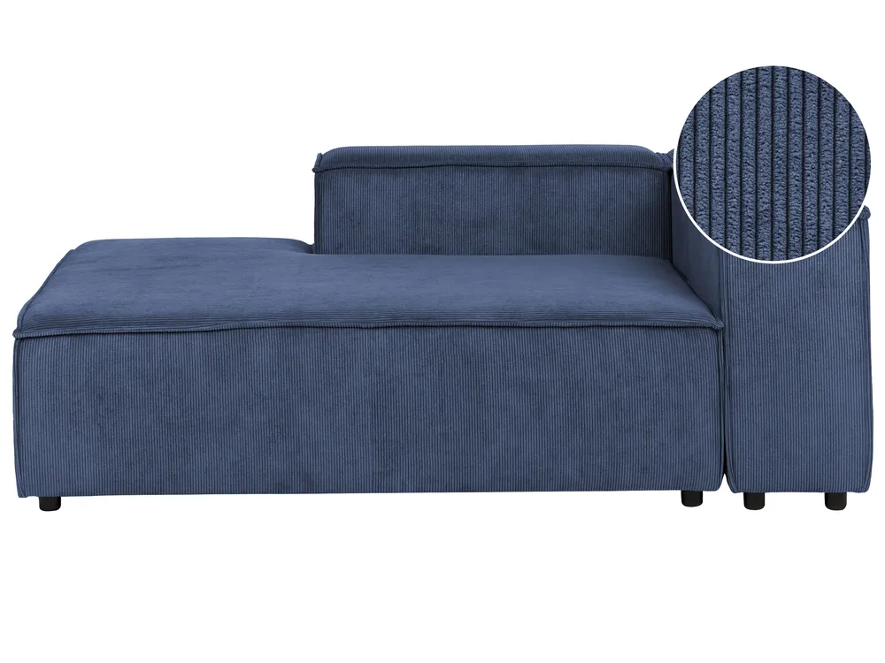 Right-Hand Chaise Longue ARDAL Corduroy Dark Blue