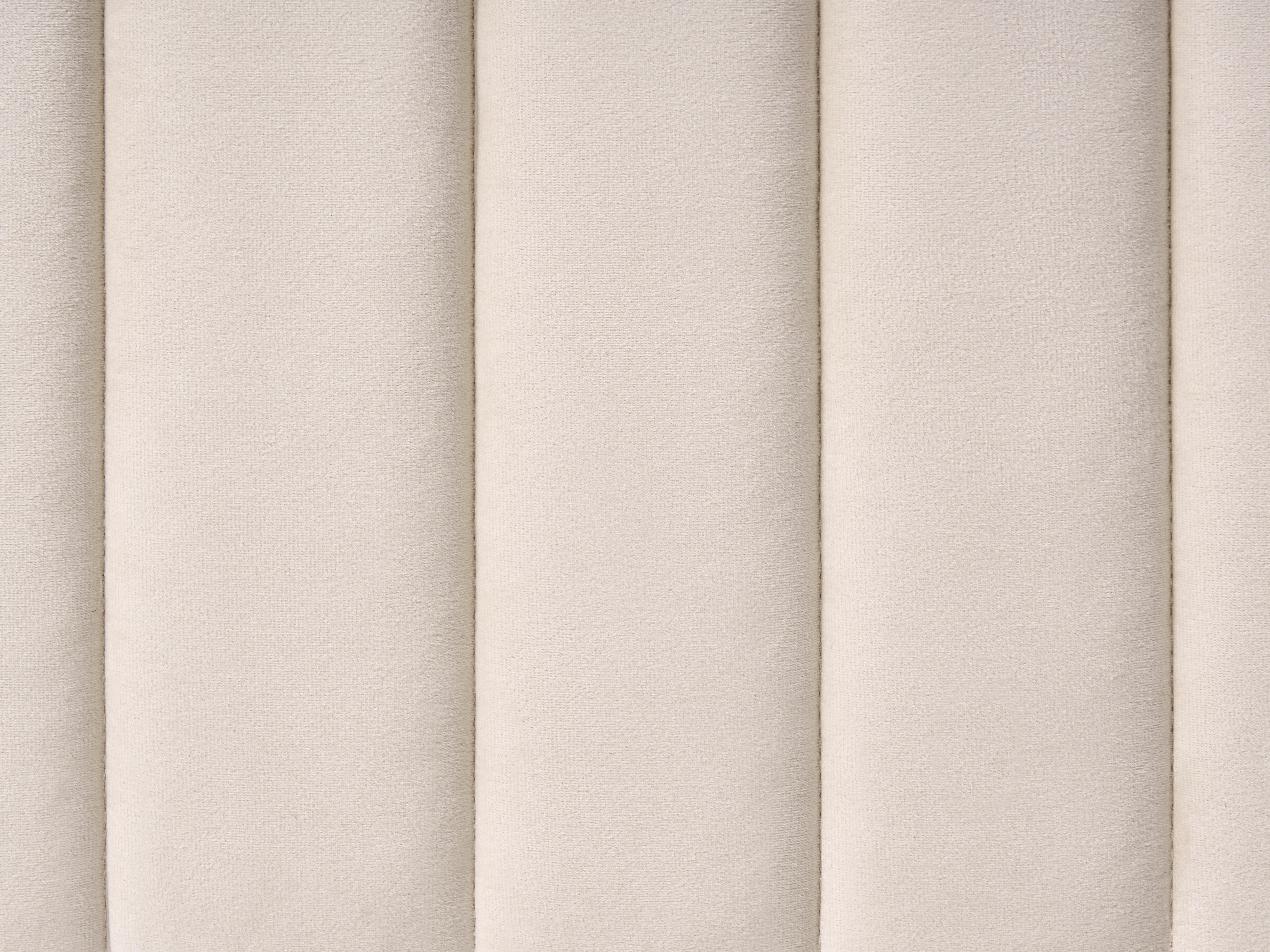Bed Velvet LUNAN 120 x 200 cm (EU Small Double) Light Beige_1025682