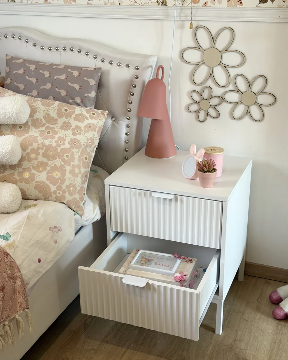 2 Drawer Bedside Table ADELAIDE White_1036648