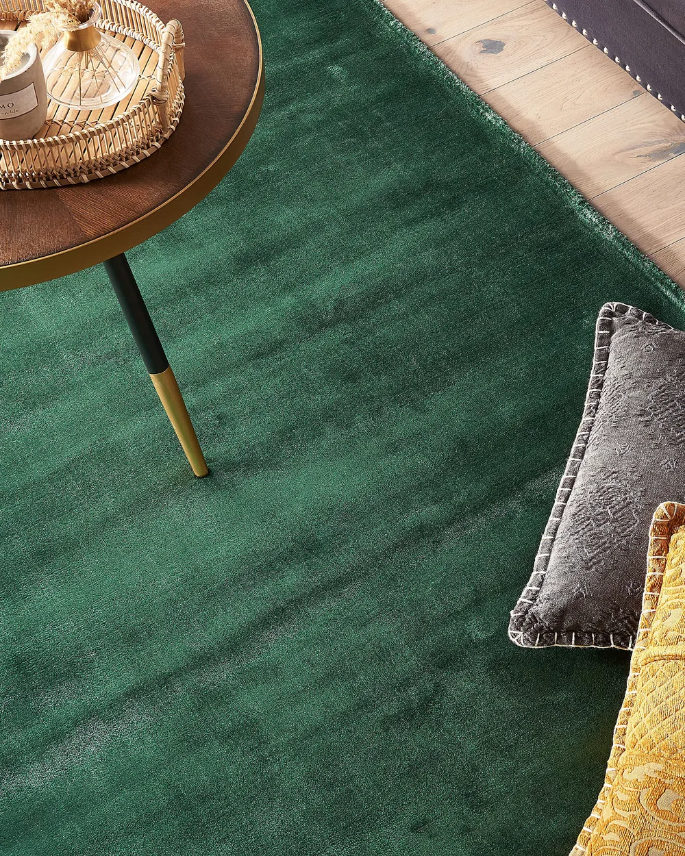 Alfombra Suave De Pelo Largo - Comfy Deluxe Verde Oliva