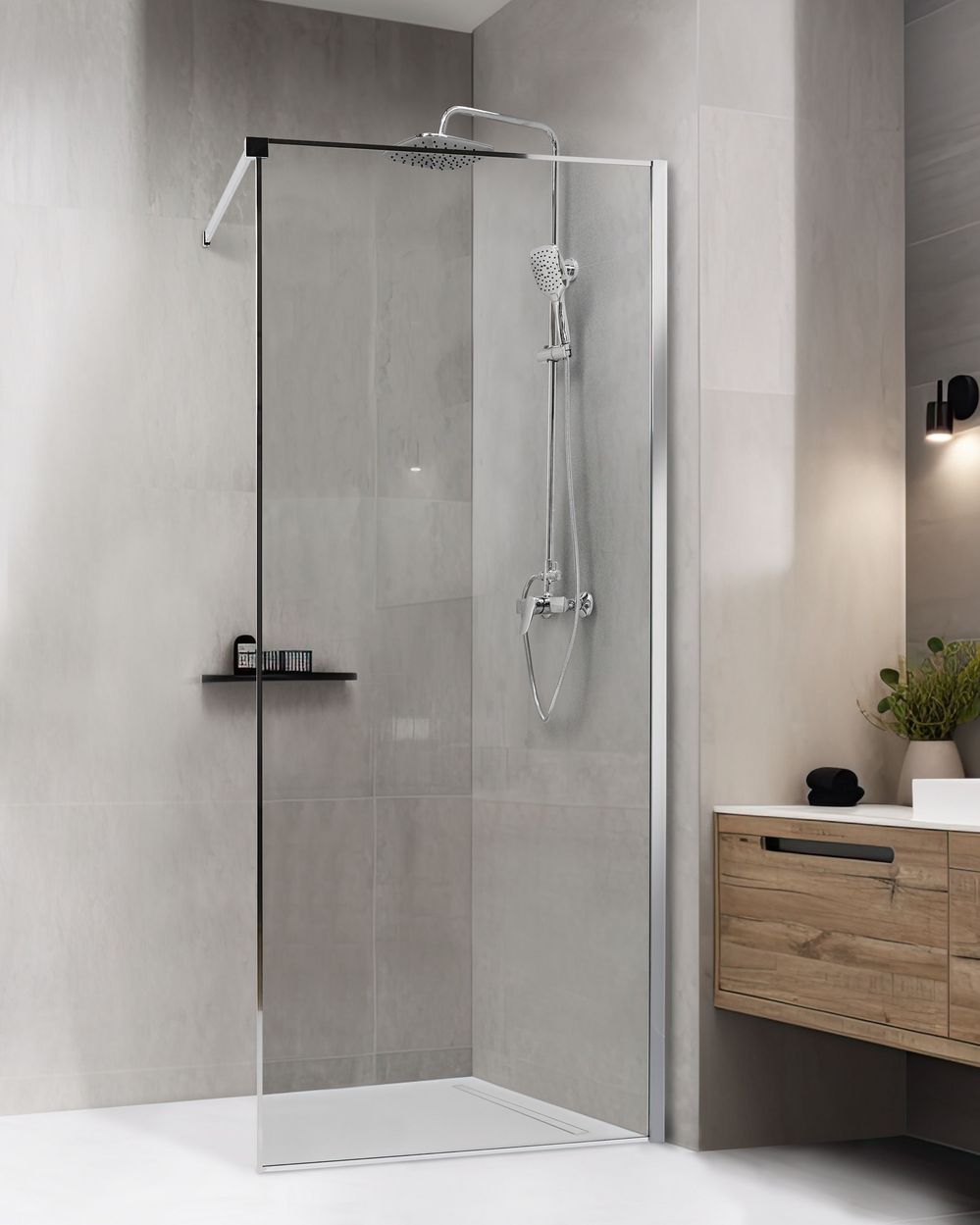 Parois de douche WASPAM 80 x 190 cm Argenté