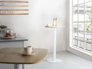Bar Table MORELLA Light Brown/ White 60 cm 60 cm_1000831