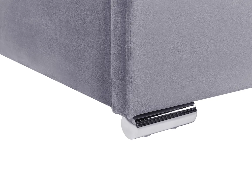 Ottoman Bed ROUEN Velvet Dark Grey 180 x 200 cm (EU Super King)_843825