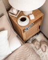 Rattan Door Bedside Table Light Wood PASCO_842634