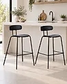 Set of 2 Bar Chairs SIBLEY Black