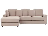 Corner Sofa 4 Seater KOHLO Fabric Taupe Right Hand_945110