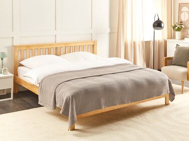 Cotton Bedspread 220 x 240 cm Taupe RAGALA
