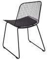 Metallstuhl schwarz mit Kunstleder-Sitz 2er Set PENSACOLA_907479