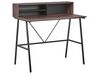 Home Office Desk with Shelves 100 x 50 cm Dark Wood HARISON_772725