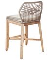 Lot de 2 chaises de bar de jardin en bois clair TALAMONE_932195