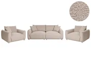 Living Room Set 5 Seater JUBEK Boucle Beige_1078437