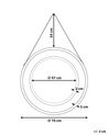 Veggspeil med stropp rundt rotting Lys ø 70 cm CAMBRAI_892124
