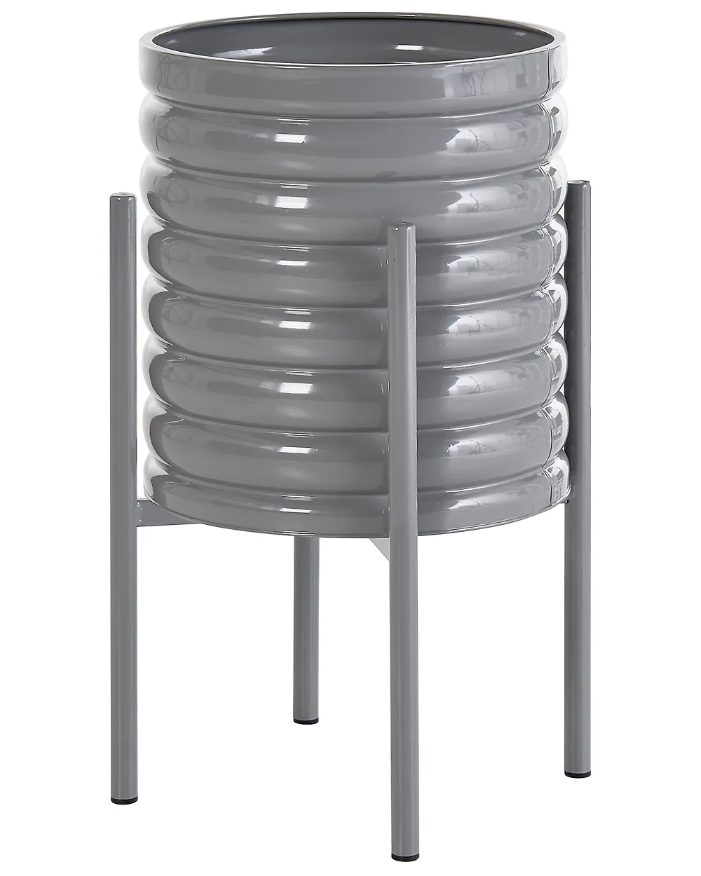 Donica na nóżkach SESLERIA 31 cm Metal Ciemnoszary